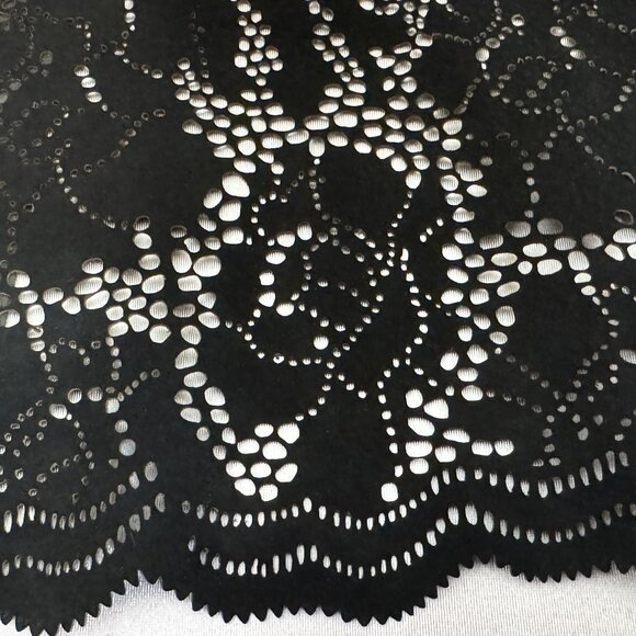 Chico's Black Suede Leather Jacket Size 1 (M) Long Sleeves - Picture 5 of 5